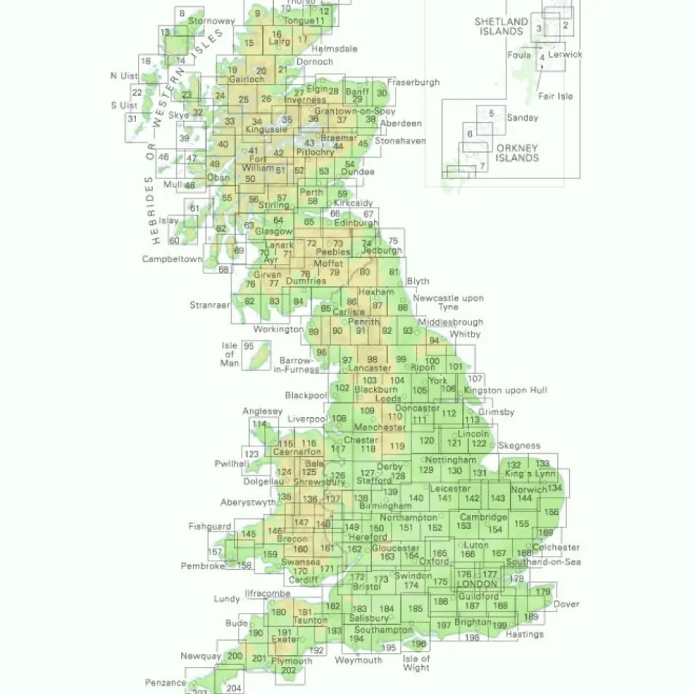 Ordnance Survey Wandelkaart 002 Shetland