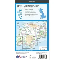 Ordnance Survey Wegenkaart fietskaart Tour 05 Devon Somerset West