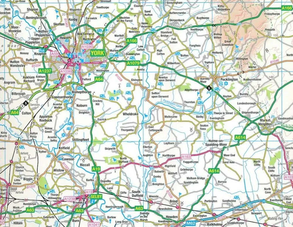 Ordnance Survey Wegenkaart 4 Engeland Noord