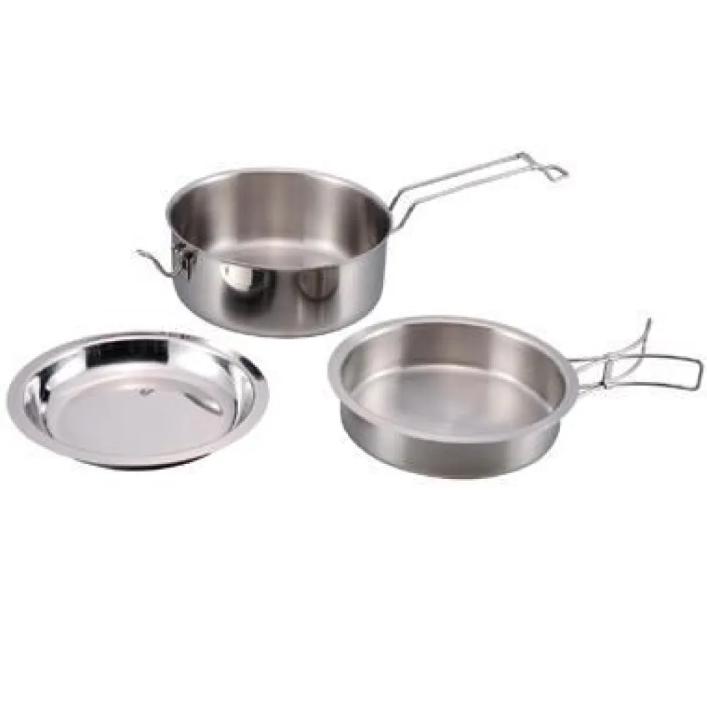 origin outdoors Stainless steel Cooking set 'snap pack'