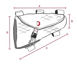 Revelate Designs Hopper Frame Bag Black 4 L