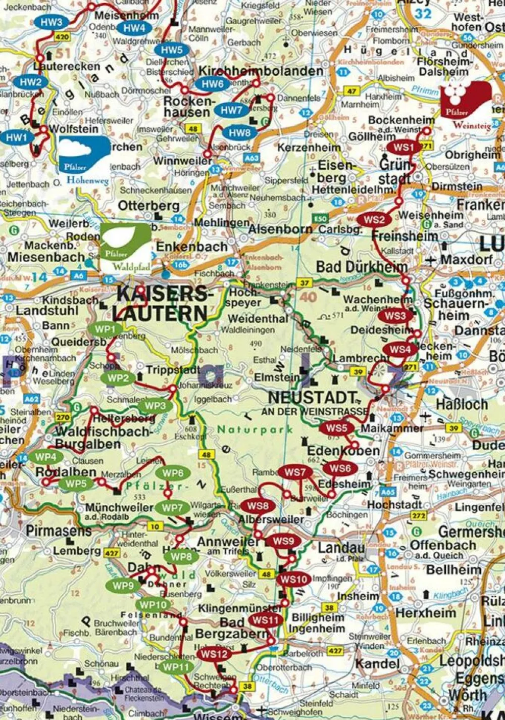 Rother Wandelgids Pfälzer Weinsteig