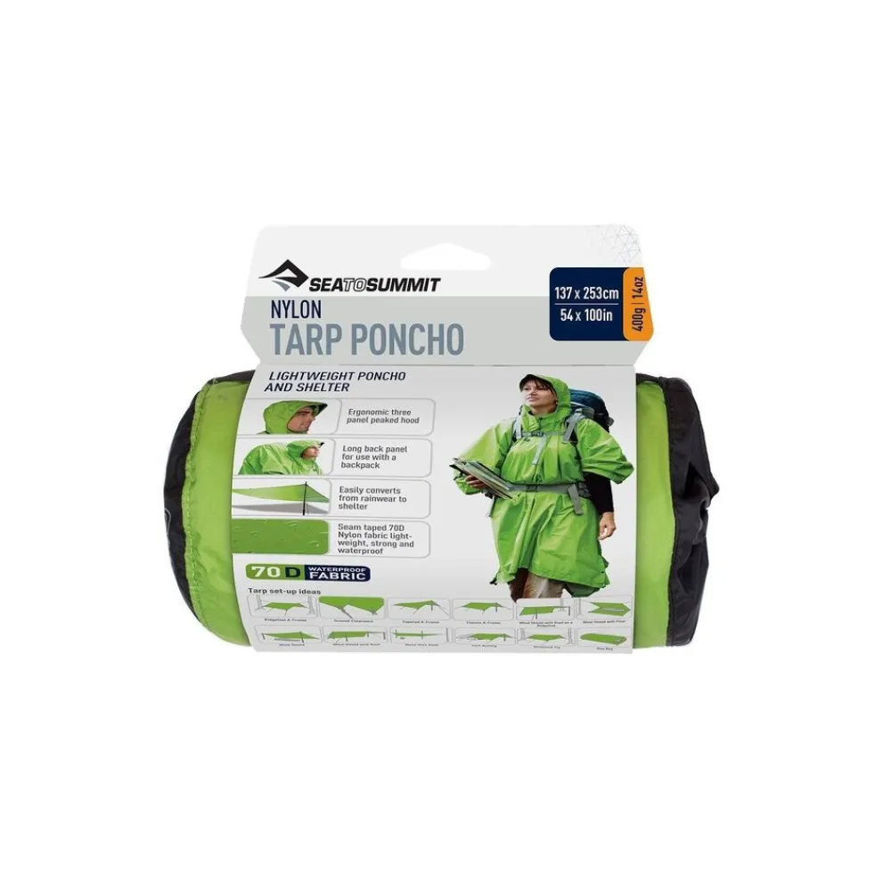 Sea To Summit Nylon Tarp Poncho Apple Green