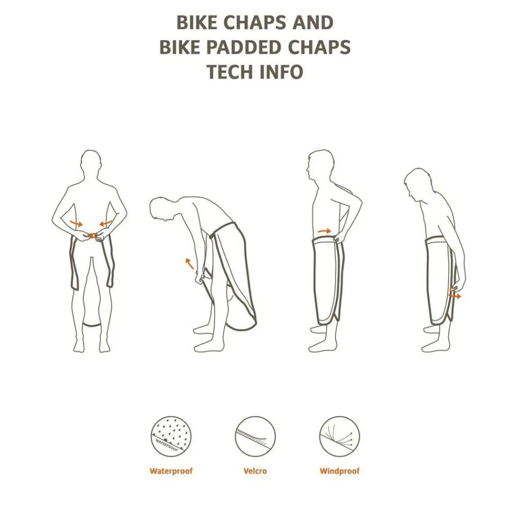 Heren VAUDE Bike Chaps - korte fietsregenbroek